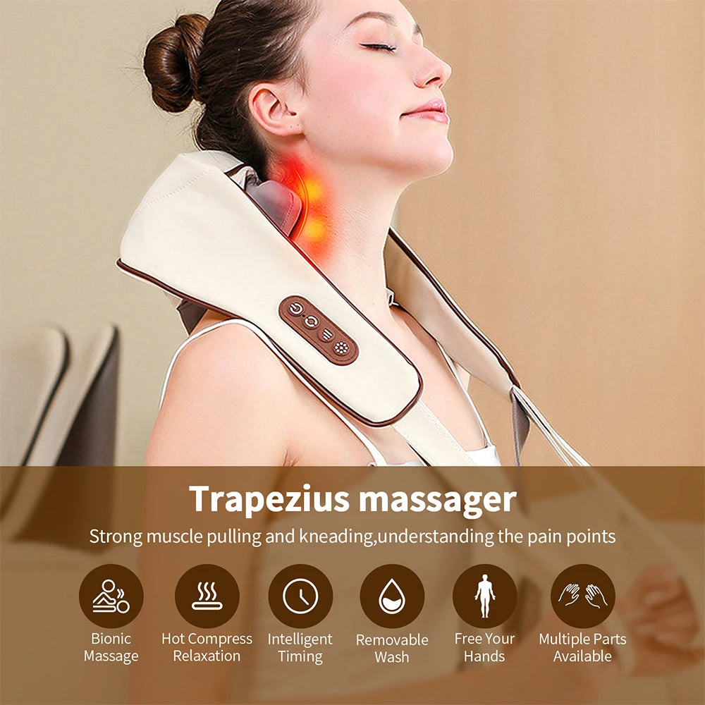 Electric Neck And Shoulder Massager Wireless