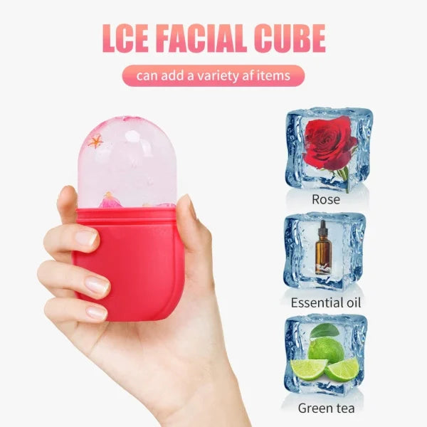 3 In 1 Silicon Face Ice Roller Box