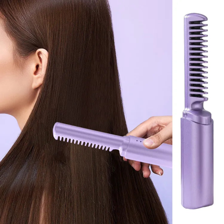 Travel Comb Hair Straightener, Cordless/wireless